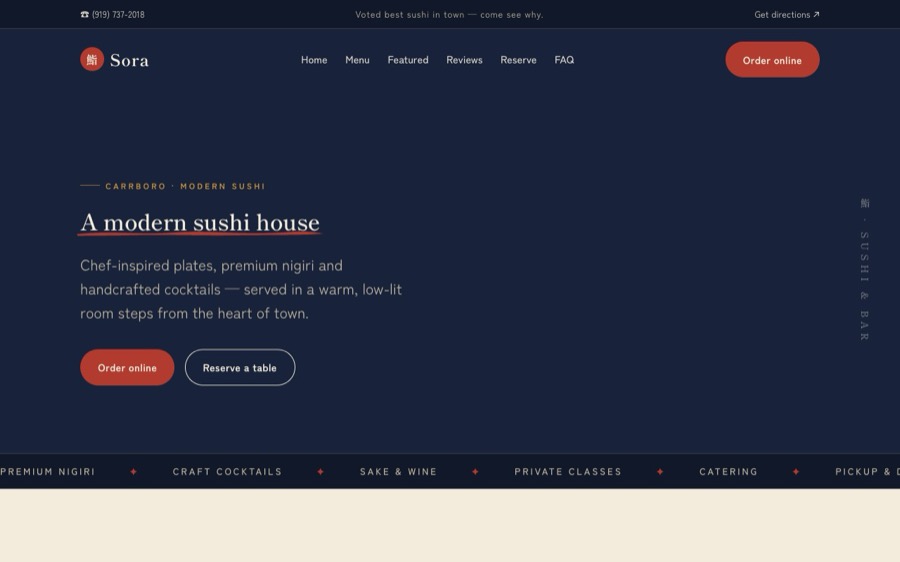 The Sora template website, designed by ARTistic AI Studios